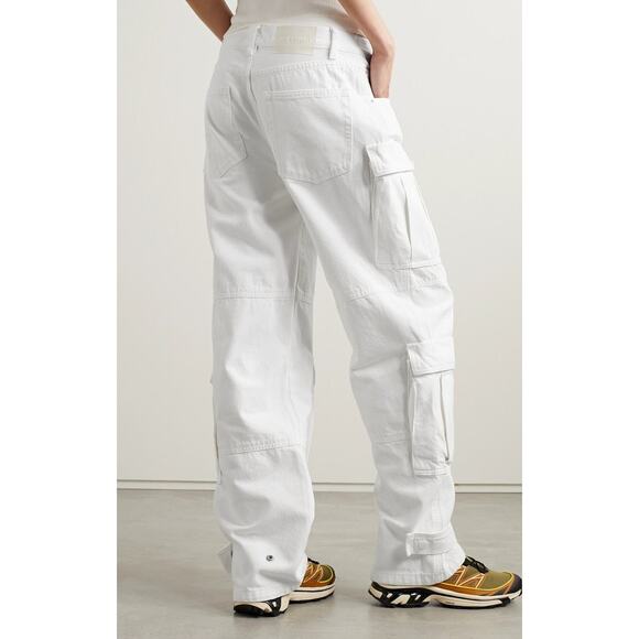 GRLFRND - The Lex High Rise Wide Leg Cargo Jeans in White - Picture 8 of 8